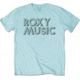 Rock Off Roxy Music Disco Logo Light Blue