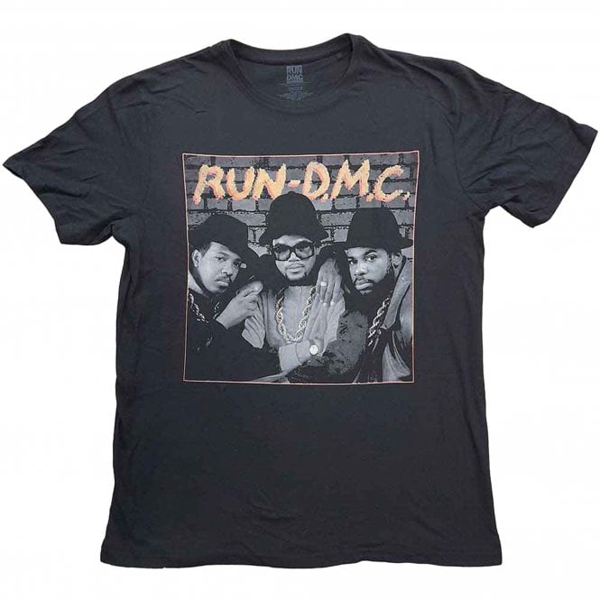 Rock Off Run DMC B&W Photo T Shirt in Black