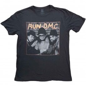 Rock Off Run DMC B&W Photo T Shirt in Black