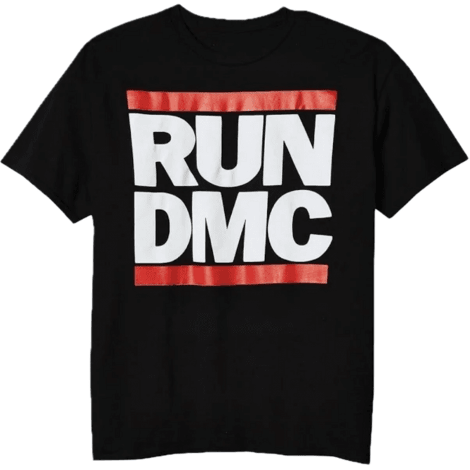 Rock Off Run Dmc Logo T Shirt in Black