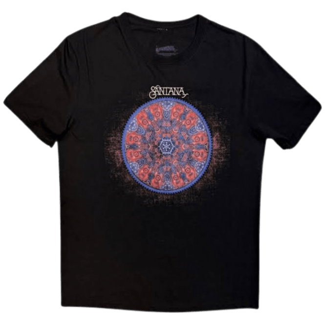 Rock Off Santana Mandala 2 T Shirt in Black