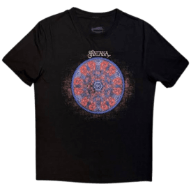 Rock Off Santana Mandala 2 T Shirt in Black