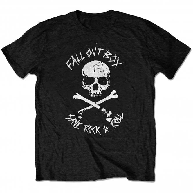 Rock Off Save R&R Fall Out Boy T Shirt in Black
