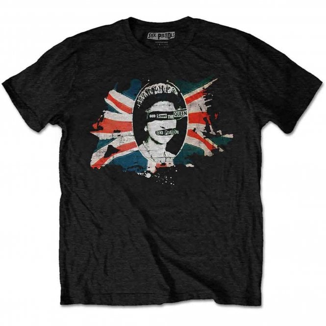 Rock Off Sex Pistols God Save The Queen T Shirt in Black