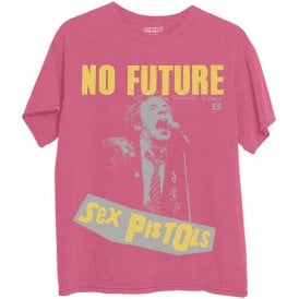 Rock Off Sex Pistols No Future T Shirt in Pink