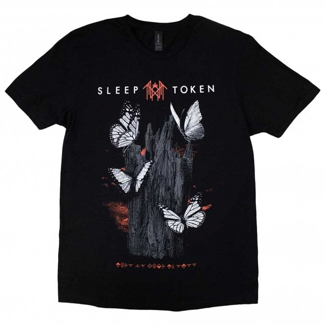 Rock Off Sleep Token Butterflies T Shirt in Black