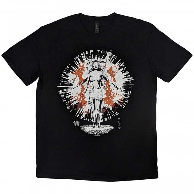Rock Off Sleep Token Rain T Shirt in Black