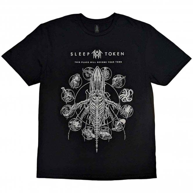 Rock Off Sleep Token Tomb Whale T Shirt in Black