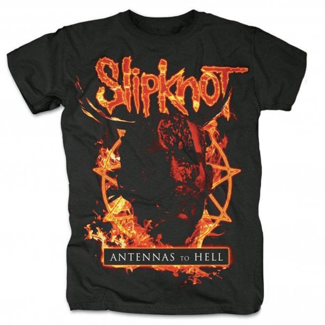 Rock Off Slipknot Antennas To Hell T Shirt in Black