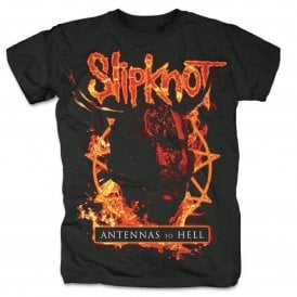 Rock Off Slipknot Antennas To Hell T Shirt in Black
