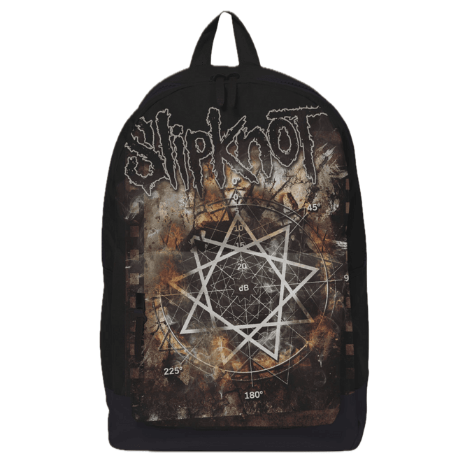 Rock Off Slipknot Pentagram Backpack - Black