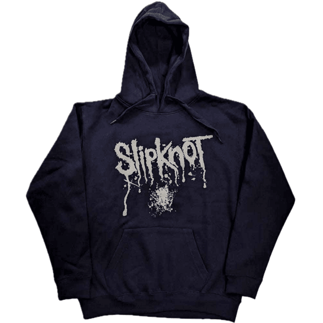 Rock Off Slipknot Splatter Hoodie - Navy