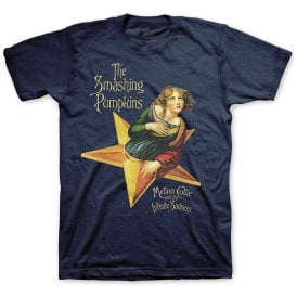 Rock Off Smashing Pumpkins Mellon Collie T Shirt in Navy