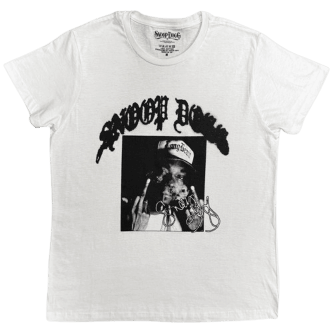 Rock Off Snoop Dogg Middle Finger T Shirt White