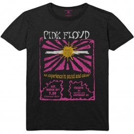 Rock Off Sound & Colour Pink Floyd T Shirt in Black