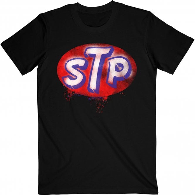 Rock Off Stone Temple Pilots Red Logo T Shirt in Black