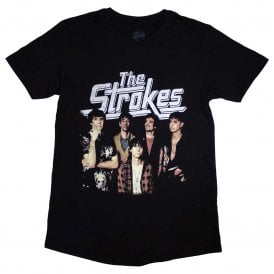 Rock Off Strokes Band Photo T Shirt in Black
