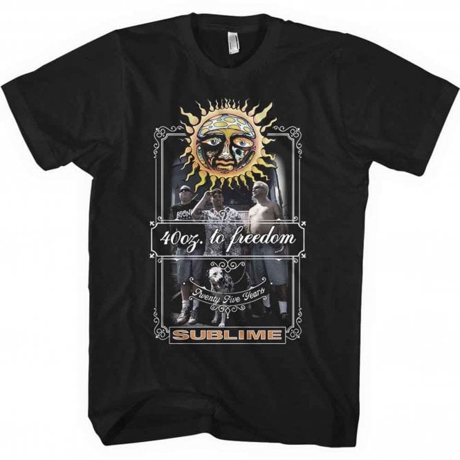 Rock Off Sublime 25 Years T Shirt in Black
