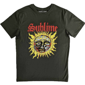 Rock Off Sublime Yellow Sun T-Shirt - Green