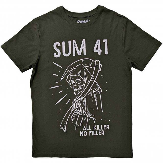 Rock Off Sum41 Reaper T Shirt in Green