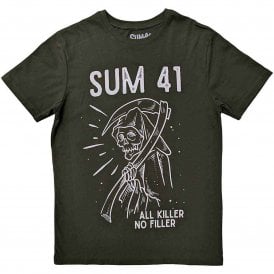 Rock Off Sum41 Reaper T Shirt in Green