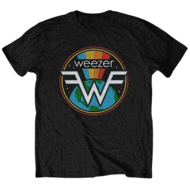 Rock Off Symbol Logo Weezer T Shirt in Black