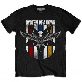 Rock Off System Of A Down Eagle Colours T Shirt in Black