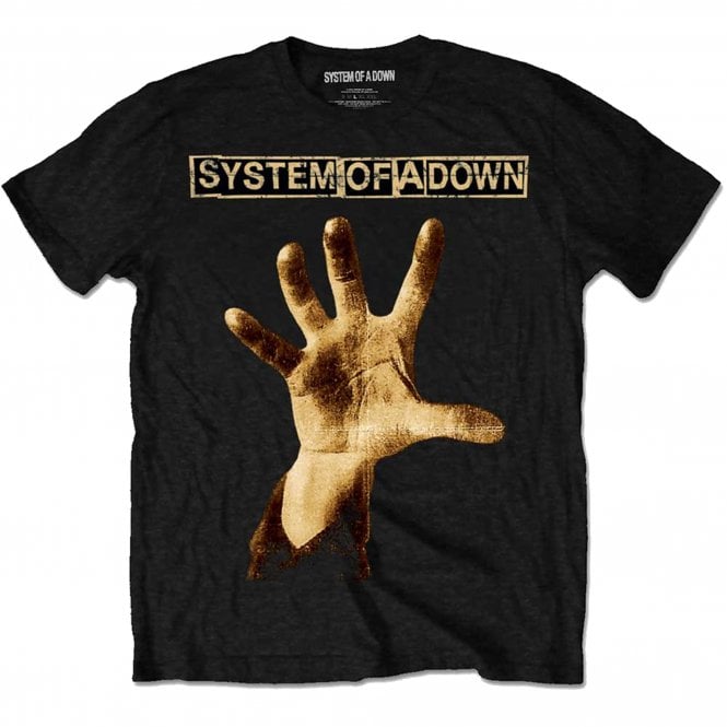 Rock Off System of a Down Hand T Shirt in Black