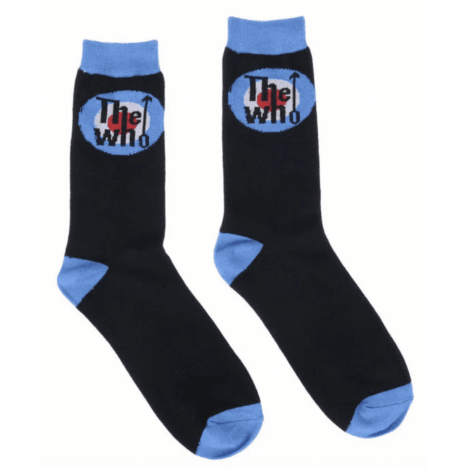 Rock Off The Who Target Logo Socks in Black