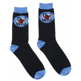 Rock Off The Who Target Logo Socks in Black