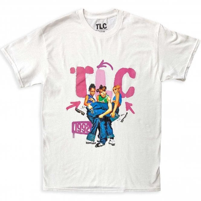 Rock Off TLC Kicking Group T Shirt in White