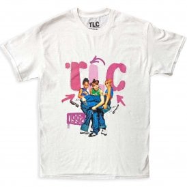 Rock Off TLC Kicking Group T Shirt in White