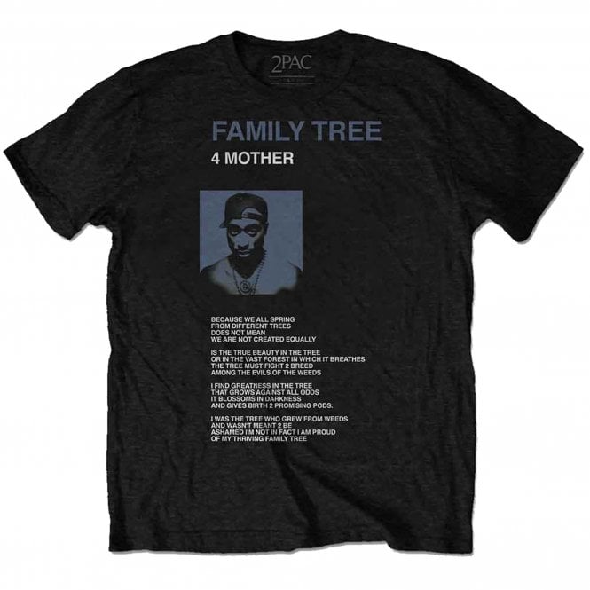 Rock Off Tupac Family Tree T Shirt in Black