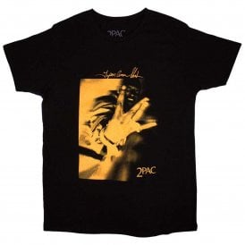 Rock Off Tupac Orange Tone T Shirt in Black