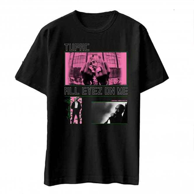 Rock Off Tupac Photo Mix T Shirt in Black