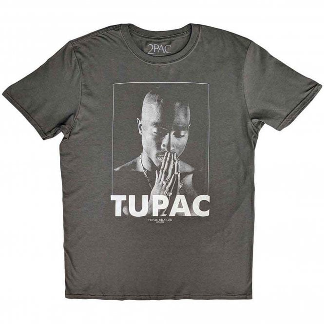 Rock Off Tupac Praying T Shirt in Charcoal