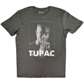Rock Off Tupac Praying T Shirt in Charcoal