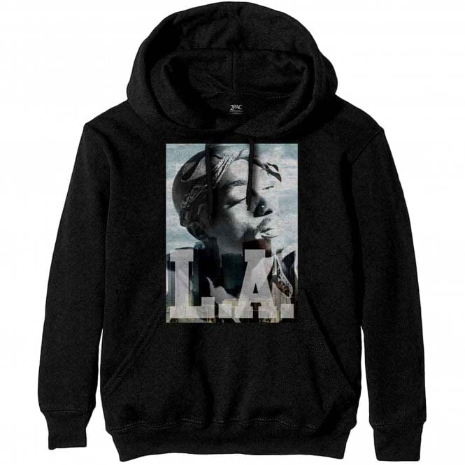 Rock Off Tupac Skyline Hoodie in Black