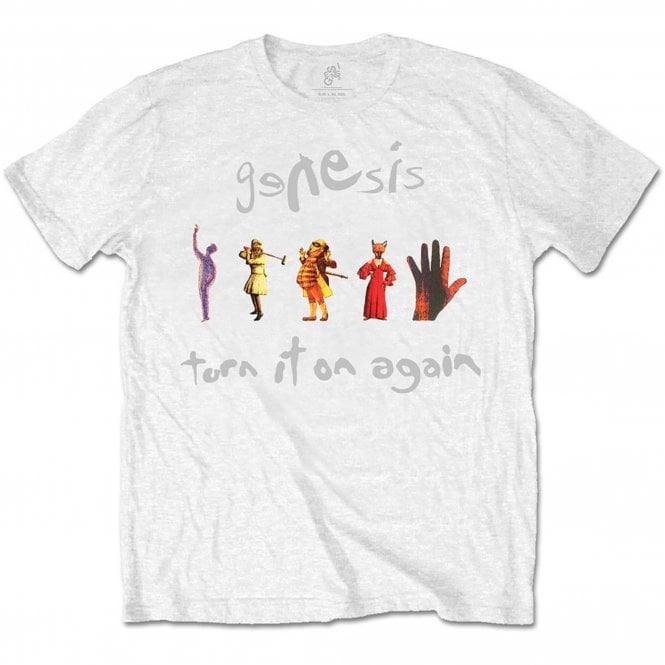 Rock Off Turn It On Again Genesis T Shirt in White