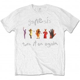 Rock Off Turn It On Again Genesis T Shirt in White