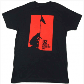 Rock Off U2 Blood Red Sky T Shirt - Black