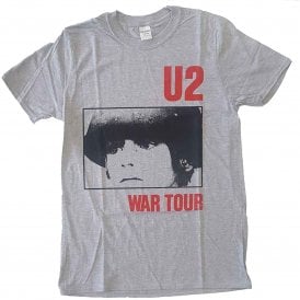 Rock Off U2 War T Shirt in Grey