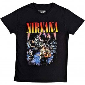 Rock Off Unplugged Photo Nirvana T Shirt in Black