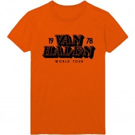Rock Off Vanhalen World Tour 78 T Shirt in Orange