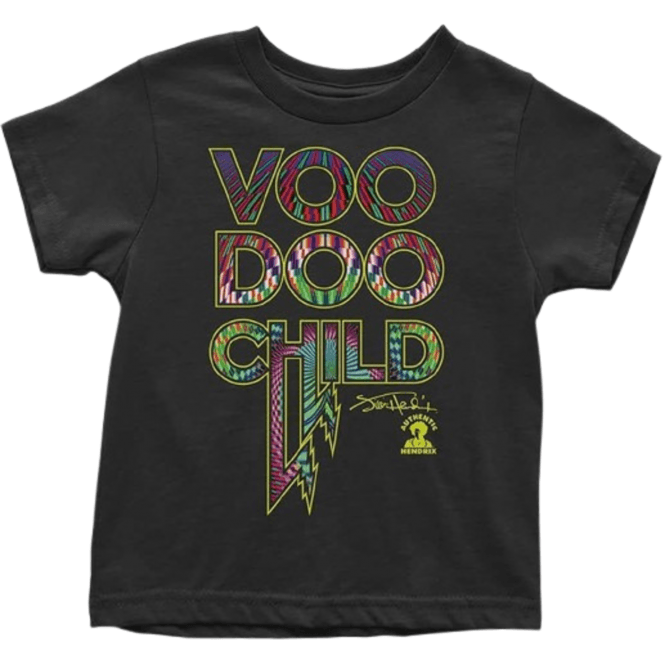 Rock Off Voodoo Jimi Kids Tee in Black