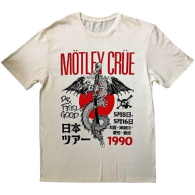 Rock Off Vtge Dr Feelgood Motley Crue T Shirt in Sand