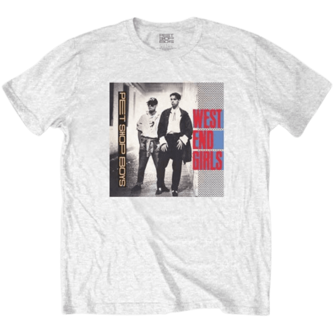 Rock Off West End Girls Pet Shop Boys T Shirt White