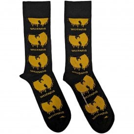 Rock Off Wu Tang Clan Dripping Logo Socks in Black