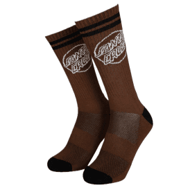 Santa Cruz 2 Pack Kick Socks - Chestnut/Black