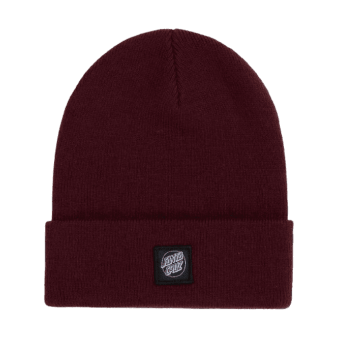Santa Cruz Cruz Label Beanie in Dark Plum